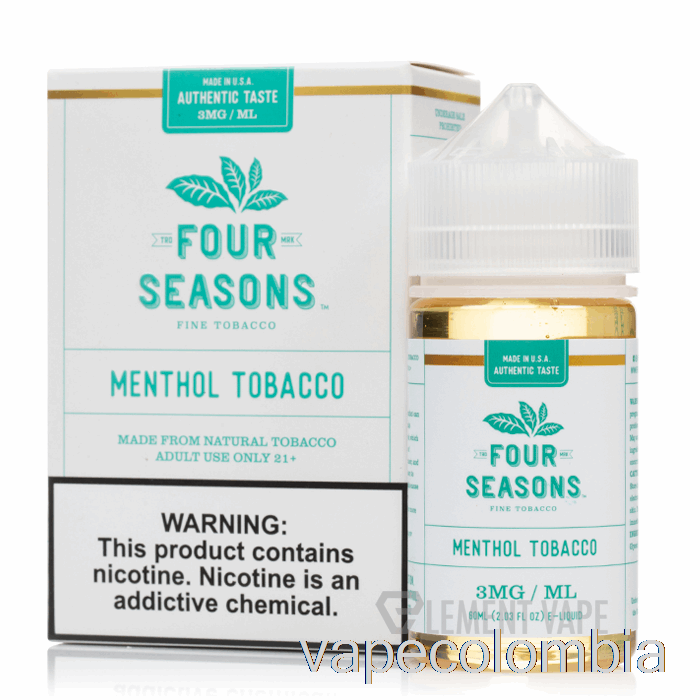 Vape Tabaco Mentol Desechable - Cuatro Estaciones - 60ml 12mg